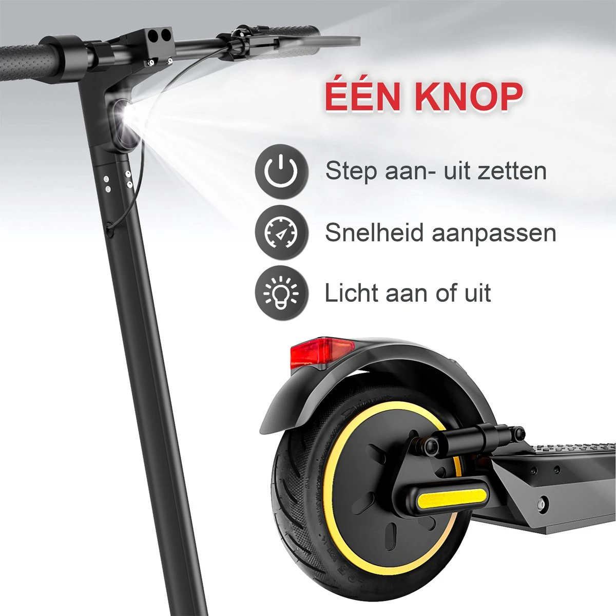 Stay-on Esmax | Elektrische Step Voor Volwassenen | 500w |15ah! |35kmu | Bereik 35/45km | Met APP & Nederlandse Handleiding - Afbeelding 15