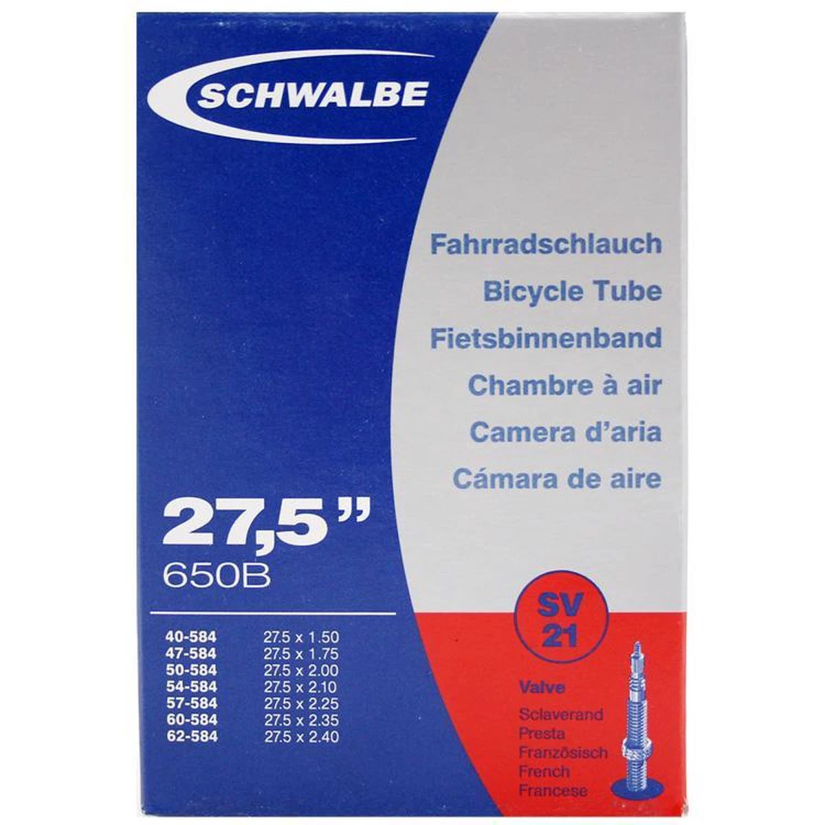 Schwalbe Binnenband 27,5 X 1.50/2.40 (40/62-584) Fv 40 Mm - Afbeelding 6