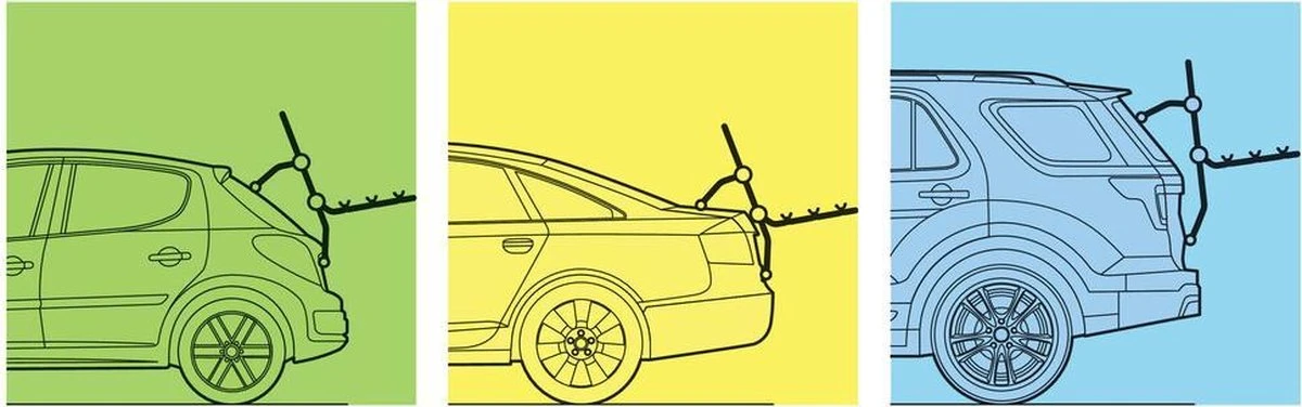 Fietsdrager Pyro, Fietsenrek Achterklep - 3 Fietsen (draagkracht 45kg TUV) - Zonder Trekhaak - Elektrische Fiets - Afbeelding 6