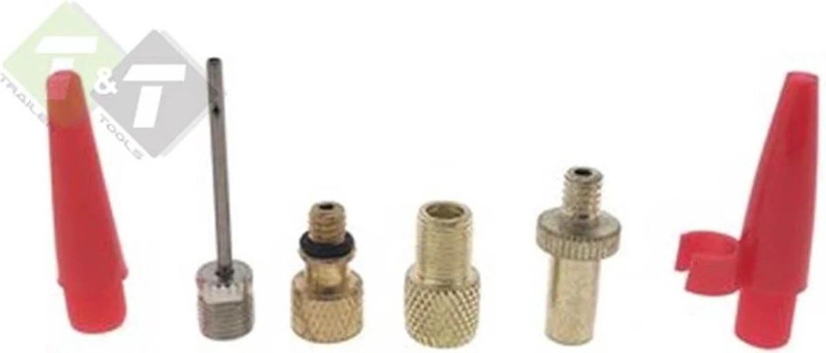 Benson Verloopnippel Set Alle Fietsventielen - Ballen - Luchtbed - 6 Delig - Afbeelding 2