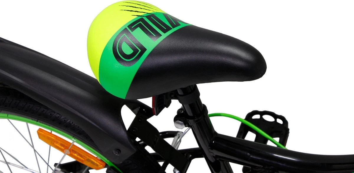 Amigo Wild - Mountainbike 20 Inch - Voor Jongens En Meisjes - Zwart/Groen - Afbeelding 5