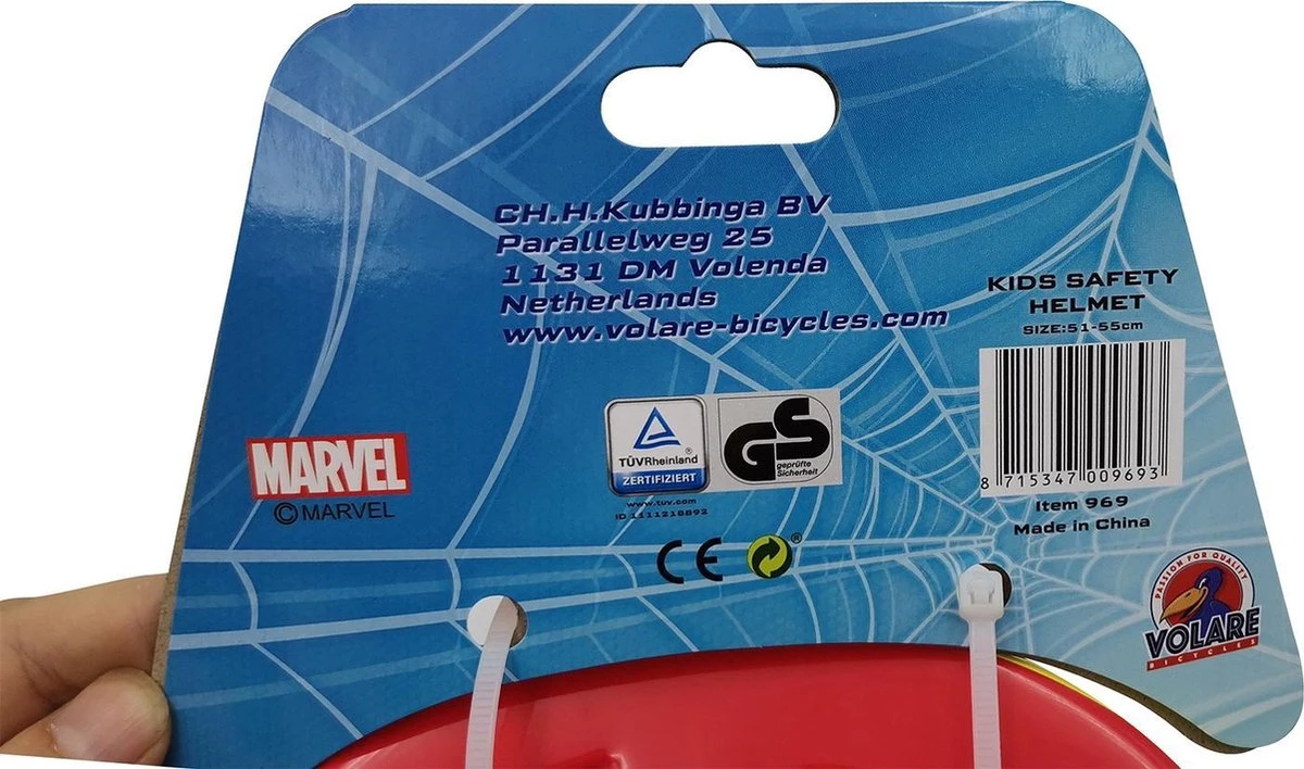 Fietshelm Marvel Spider-Man 51-55cm - Blauw/rood - Afbeelding 2