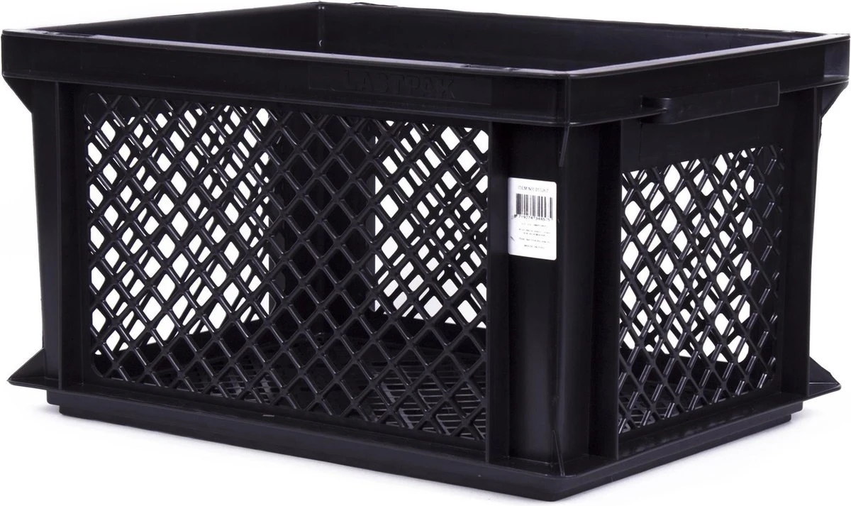 Lastpak Fietskrat Kunststof Zwart - L40 X B30 X H22 Cm - Afbeelding 3