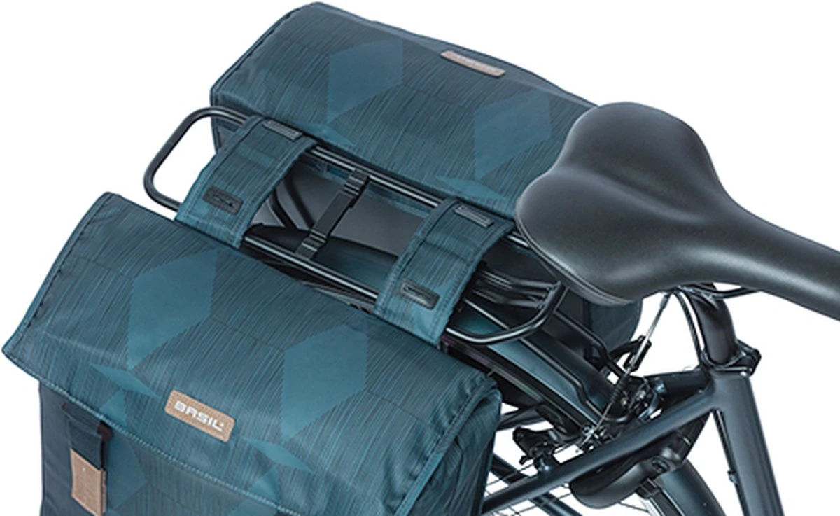 Basil Elegance Dubbele Fietstas - 40-49 Liter - Estate Blauw - Afbeelding 7