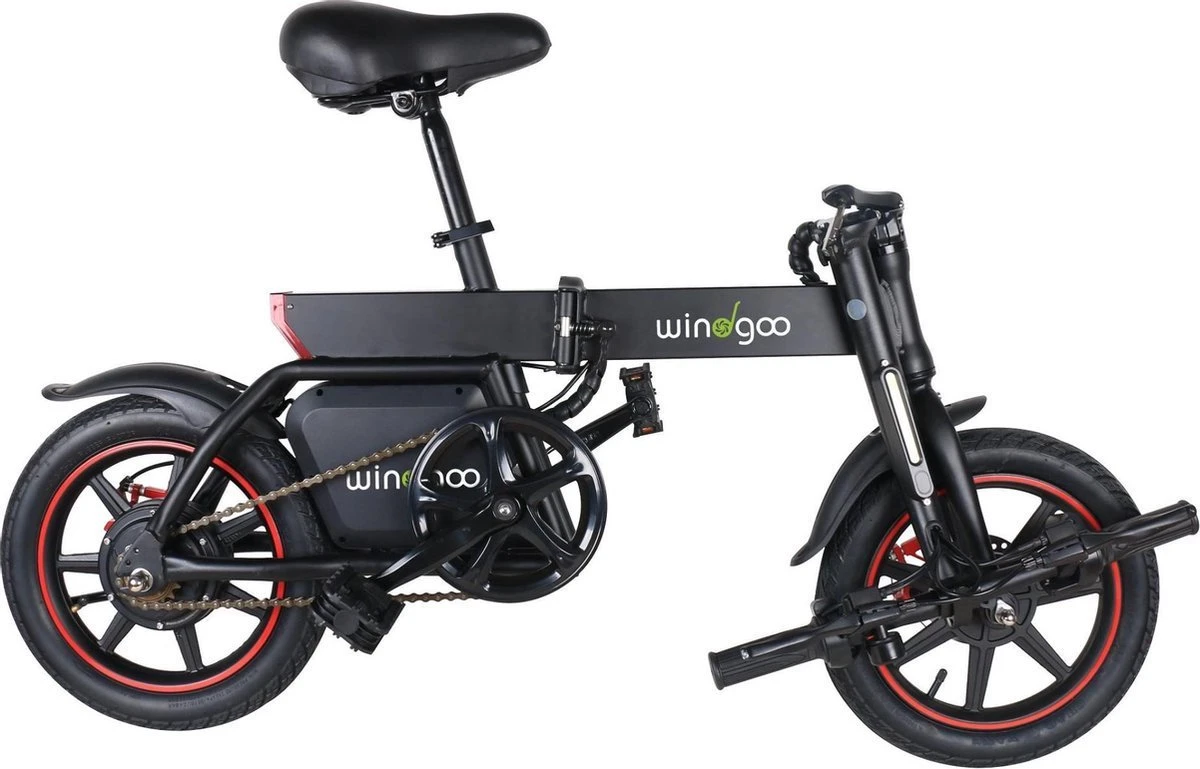 Elektrische Vouwfiets - Windgoo B20 PRO + Stepgo Reistas - 25 Km/h - Elektrische Fiets Opvouwbaar - Plooifiets Voor Kinderen & Volwassenen - Afbeelding 3