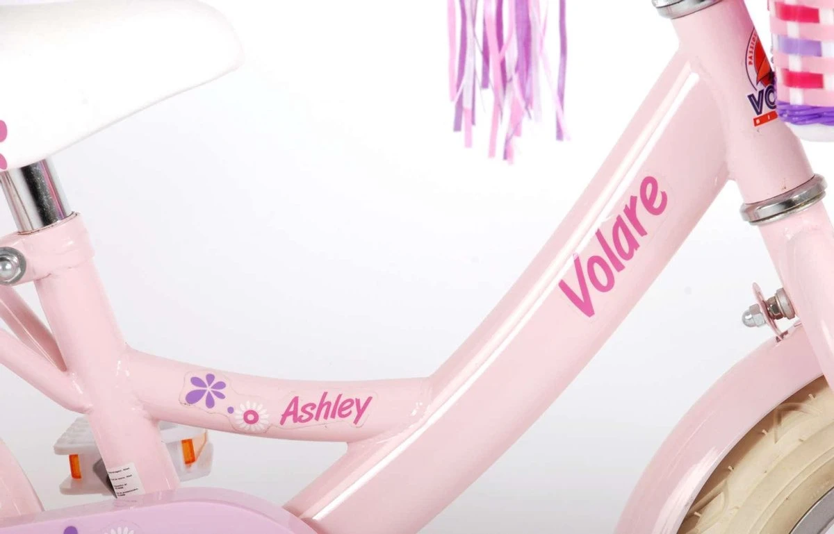 Volare Ashley Kinderfiets - Meisjes - 12 Inch - Roze - 95% Afgemonteerd - Afbeelding 11