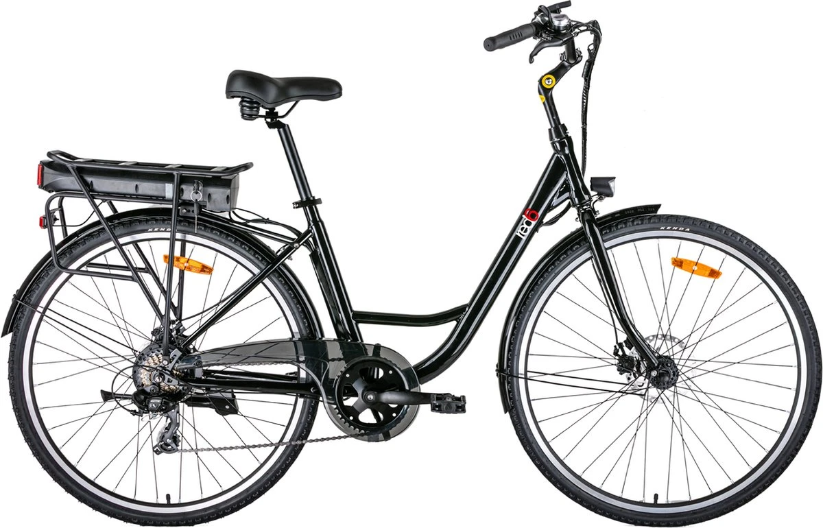 Red6 Elektrische Fiets Brooklyn - E-bike Fiets - 40-65KM | 28 Inch | 250W Motor | Zwart