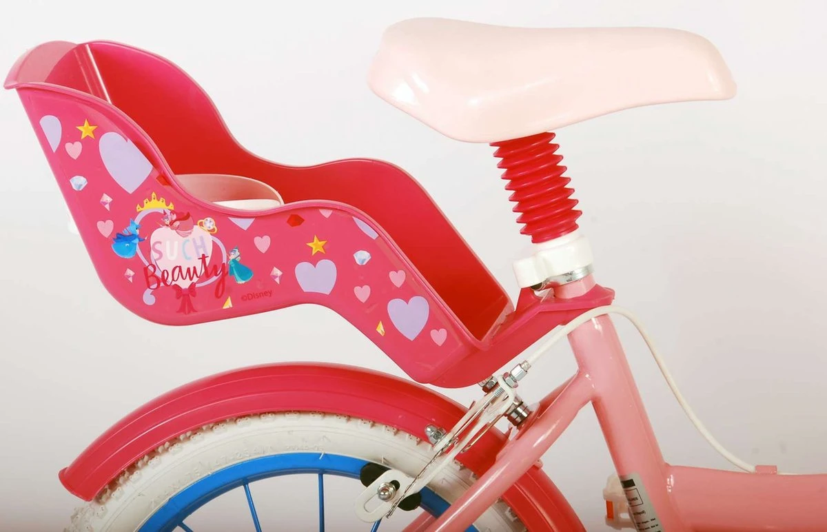 Volare Disney Princess Kinderfiets - Meisjes - 14 Inch - Roze - Twee Handremmen - Afbeelding 14