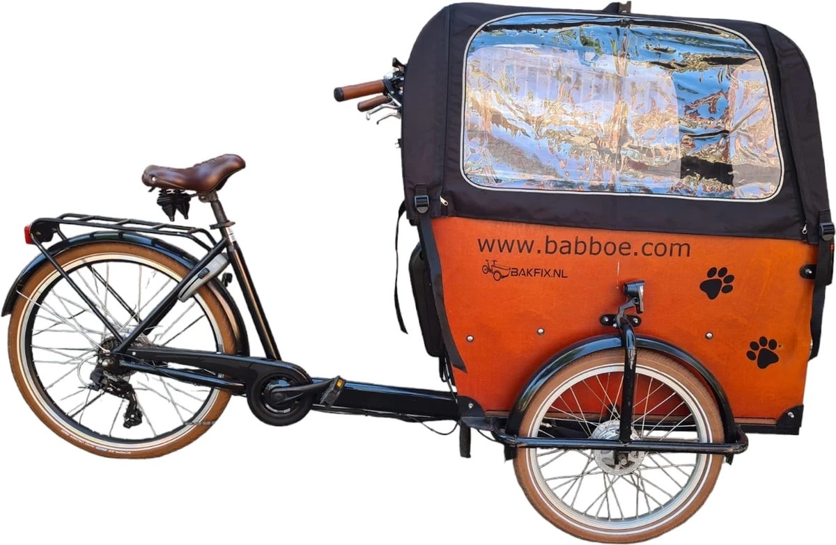 Babboe Big Regentent Bakfietshoes Kleur Zwart Bakfiets Huif (zonder Tentstokken)