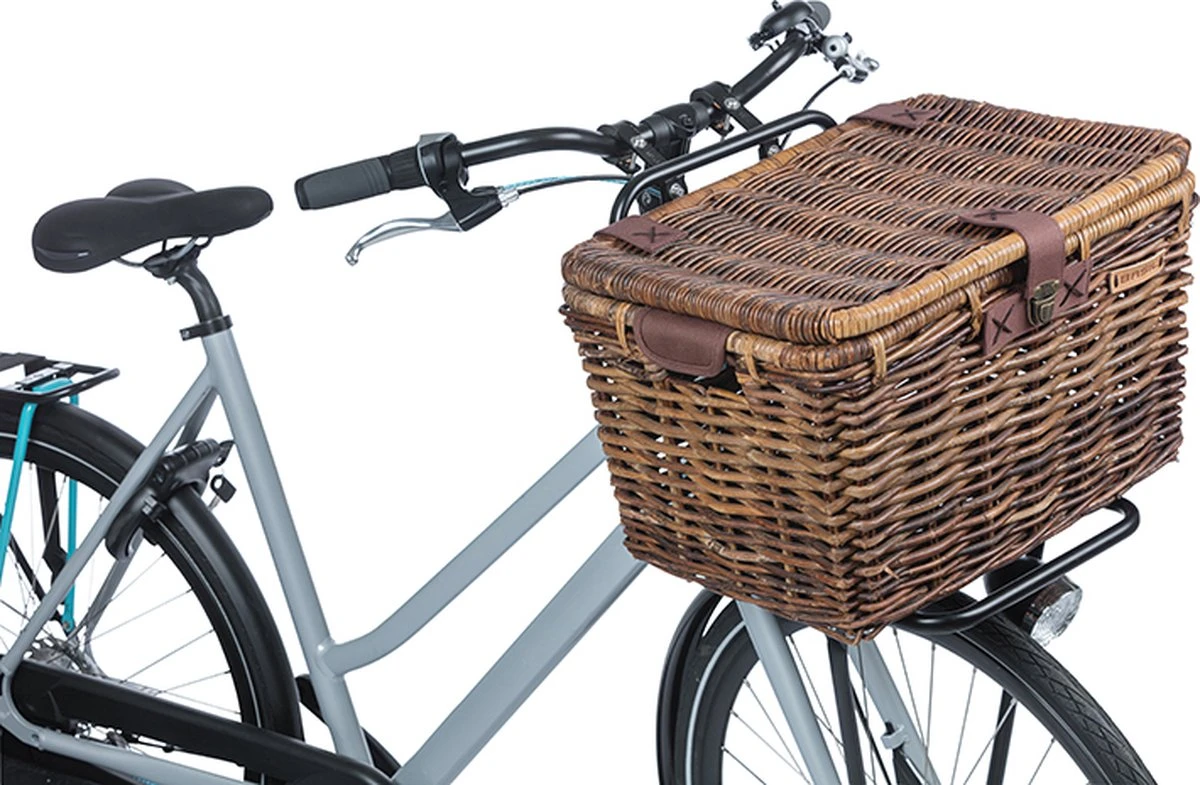 Basil Denton Fietsmand L - Voor - Rotan - Bruin - Large - Afbeelding 6