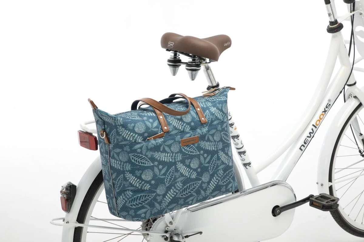 New Looxs Tendo Forest Enkele Fietstas Laptoptas Shopper - 15 Inch Laptopvak - 21 Liter - Blauw - Afbeelding 8