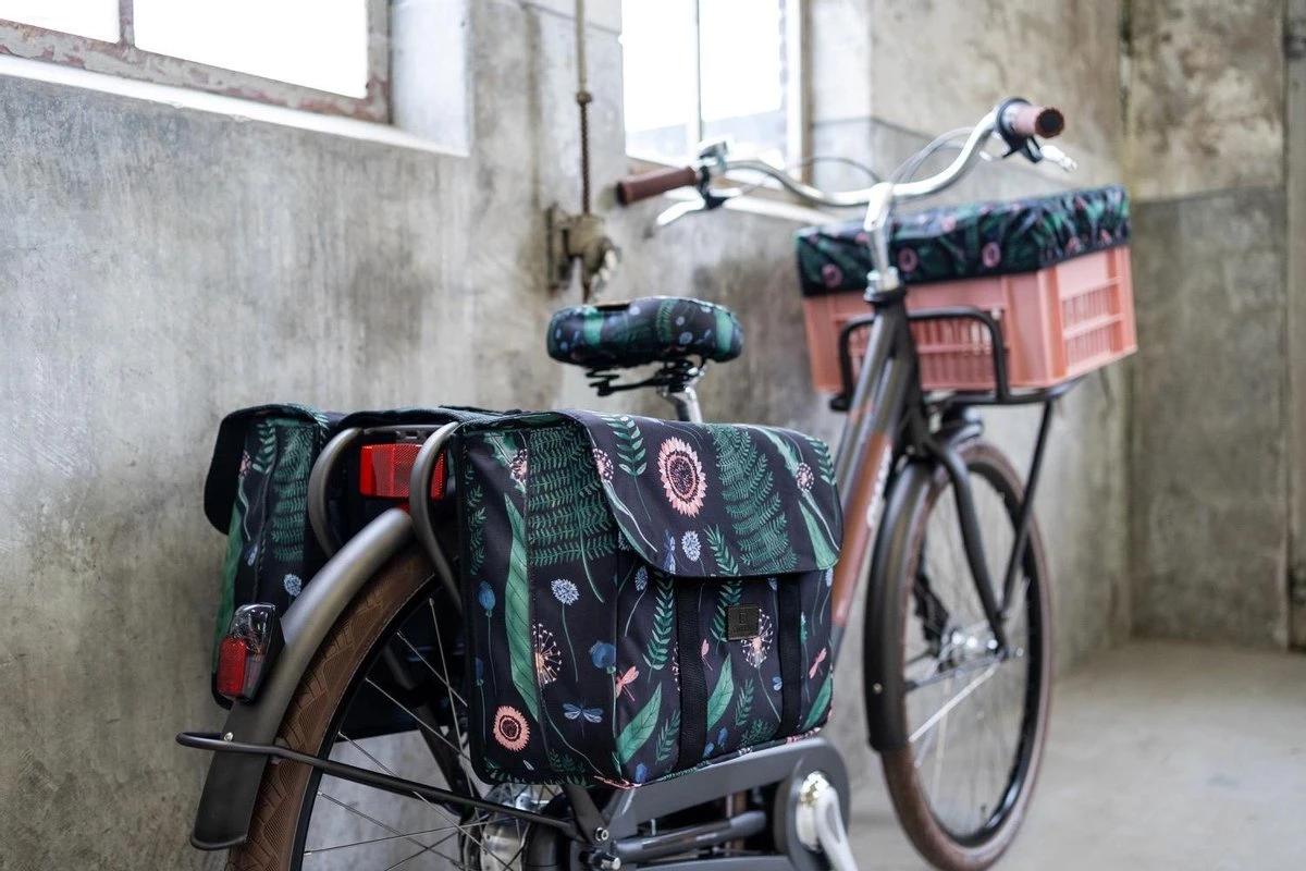 Fastrider Nyla Dubbele Fietstas Botanic Groen - 32L - Afbeelding 12