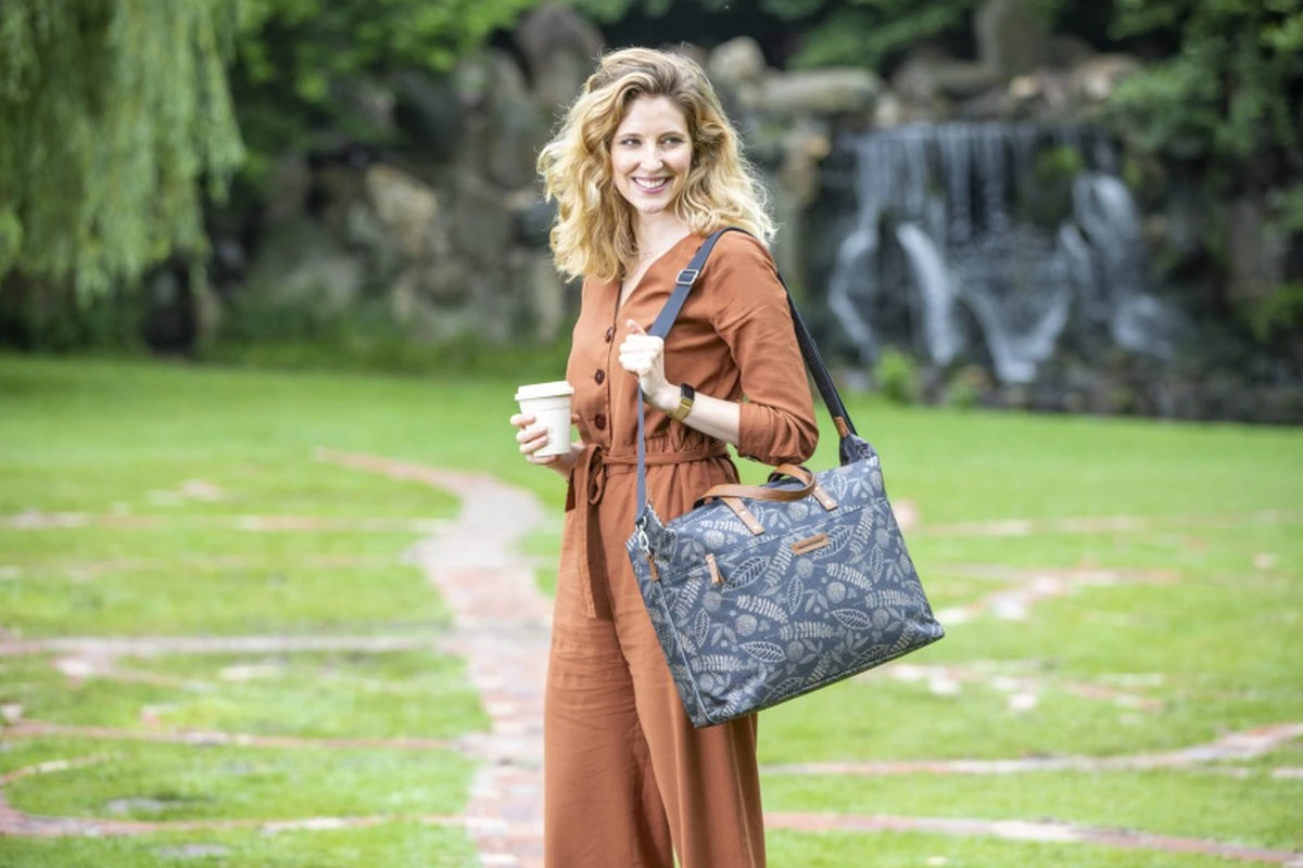 New Looxs Tendo Forest Enkele Fietstas Laptoptas Shopper - 15 Inch Laptopvak - 21 Liter - Blauw - Afbeelding 11