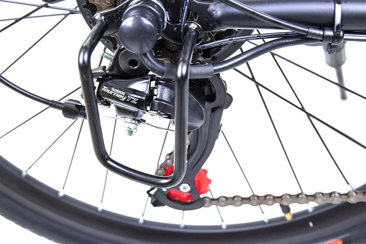 Myatu E-bike 26 Inch City Pedelec Voor Dames En Heren, Elektrische Fiets Met 12,5Ah Accu, 6 Versnellingen Shimano, Derailleur Versnellingen, Achter Motor 250 W-Zwart - Afbeelding 2