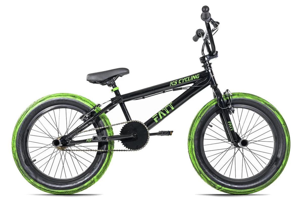 Ks Cycling Fiets BMX Freestyle 20'' Fatt Zwart-groen - 25 Cm - Afbeelding 3