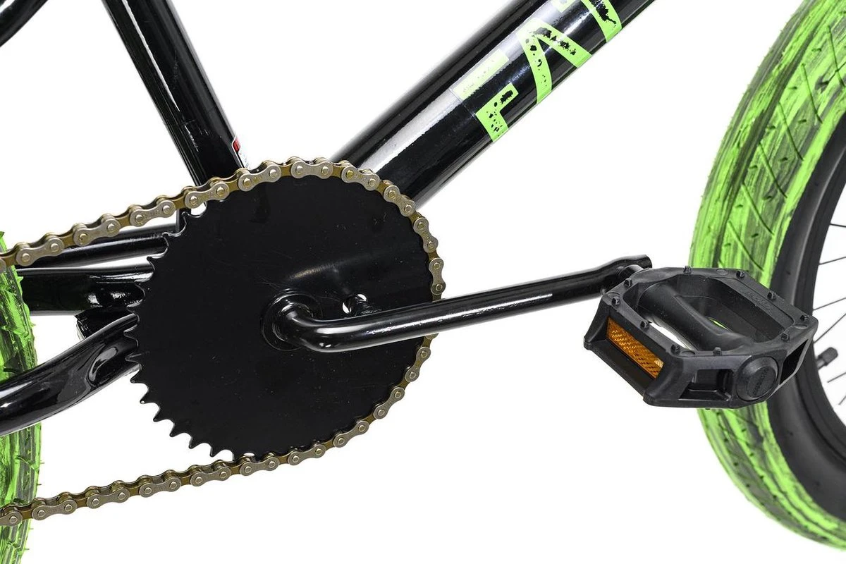 Ks Cycling Fiets BMX Freestyle 20'' Fatt Zwart-groen - 25 Cm - Afbeelding 4