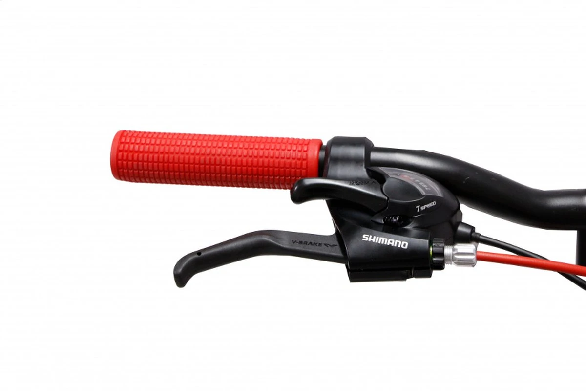 Amigo Fun Ride - Mountainbike 20 Inch - Voor Jongens En Meisjes - Met 7 Versnellingen - Zwart/Rood - Afbeelding 11