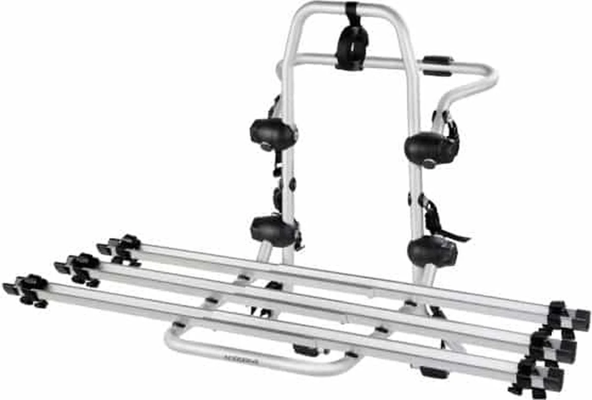 Fietsdrager Pyro, Fietsenrek Achterklep - 3 Fietsen (draagkracht 45kg TUV) - Zonder Trekhaak - Elektrische Fiets