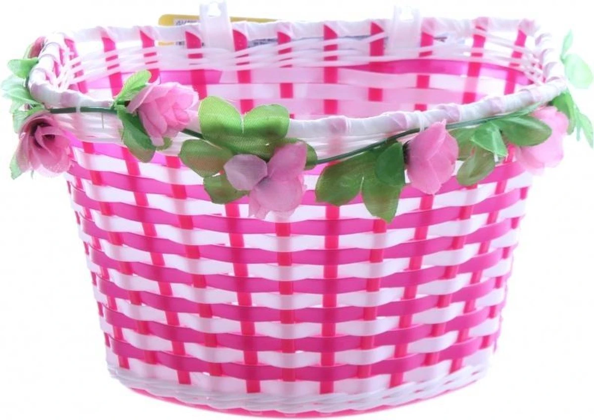 Volare Gevlochten Fietsmand Met Bloemen - Afbeelding 7