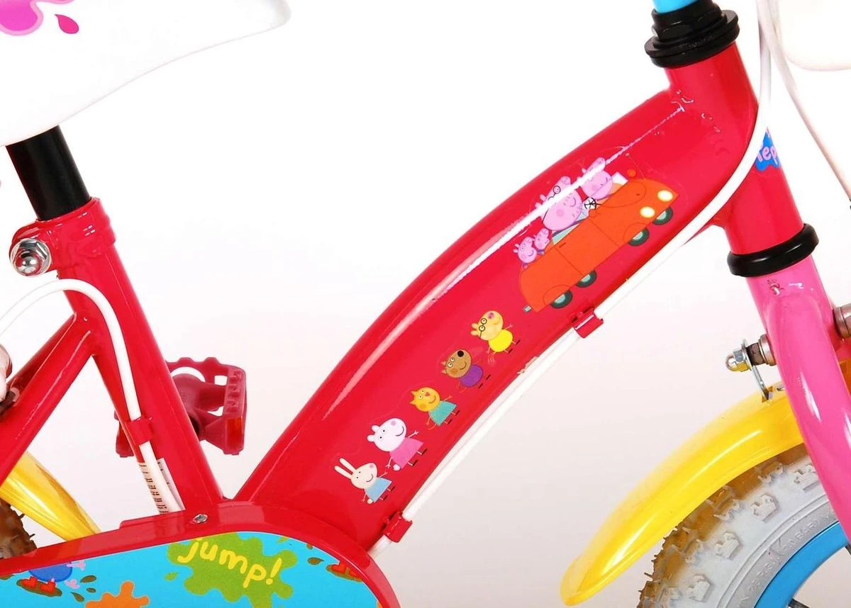 Volare Peppa Pig Kinderfiets - Meisjes - 12 Inch - Roze - 2 Handremmen - Afbeelding 14