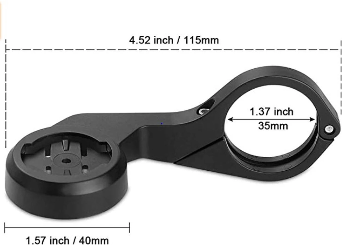 Merkloos Lichtgewicht Stuurhouder BIKEMOUNT Fietshouder Compatible Met Garmin Edge 530/830/130/130 Plus/1030 Plus/520 Plus /CooSpo BC20 /XOSS /iGPsports /Bryton. - Afbeelding 3