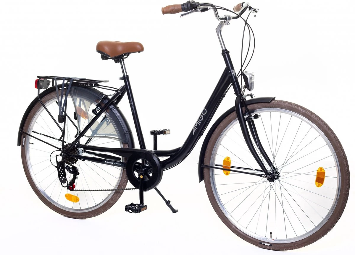 Amigo Style - Damesfiets 28 Inch - Fiets Met 6 Versnellingen - Zwart - Afbeelding 6