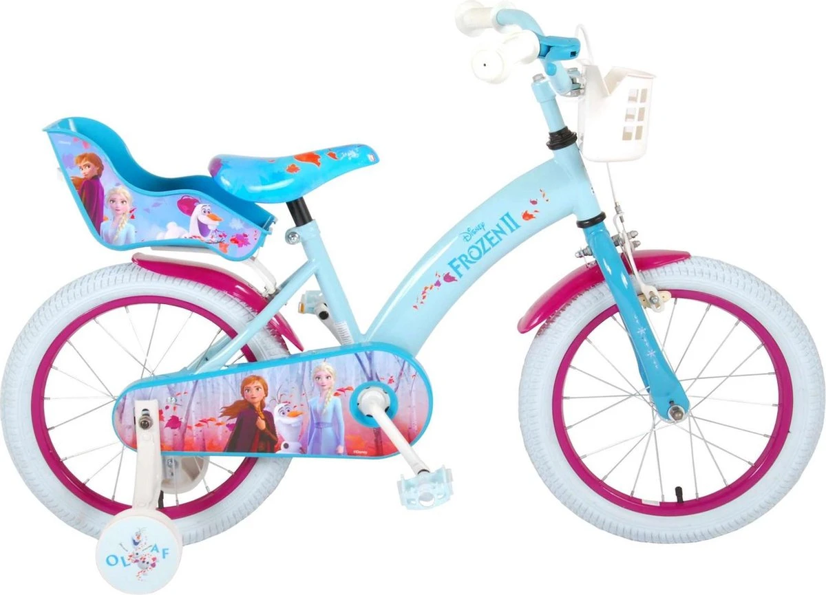 Volare Disney Frozen 2 - Kinderfiets - Meisjes - 16 Inch - Blauw/Paars - Afbeelding 3