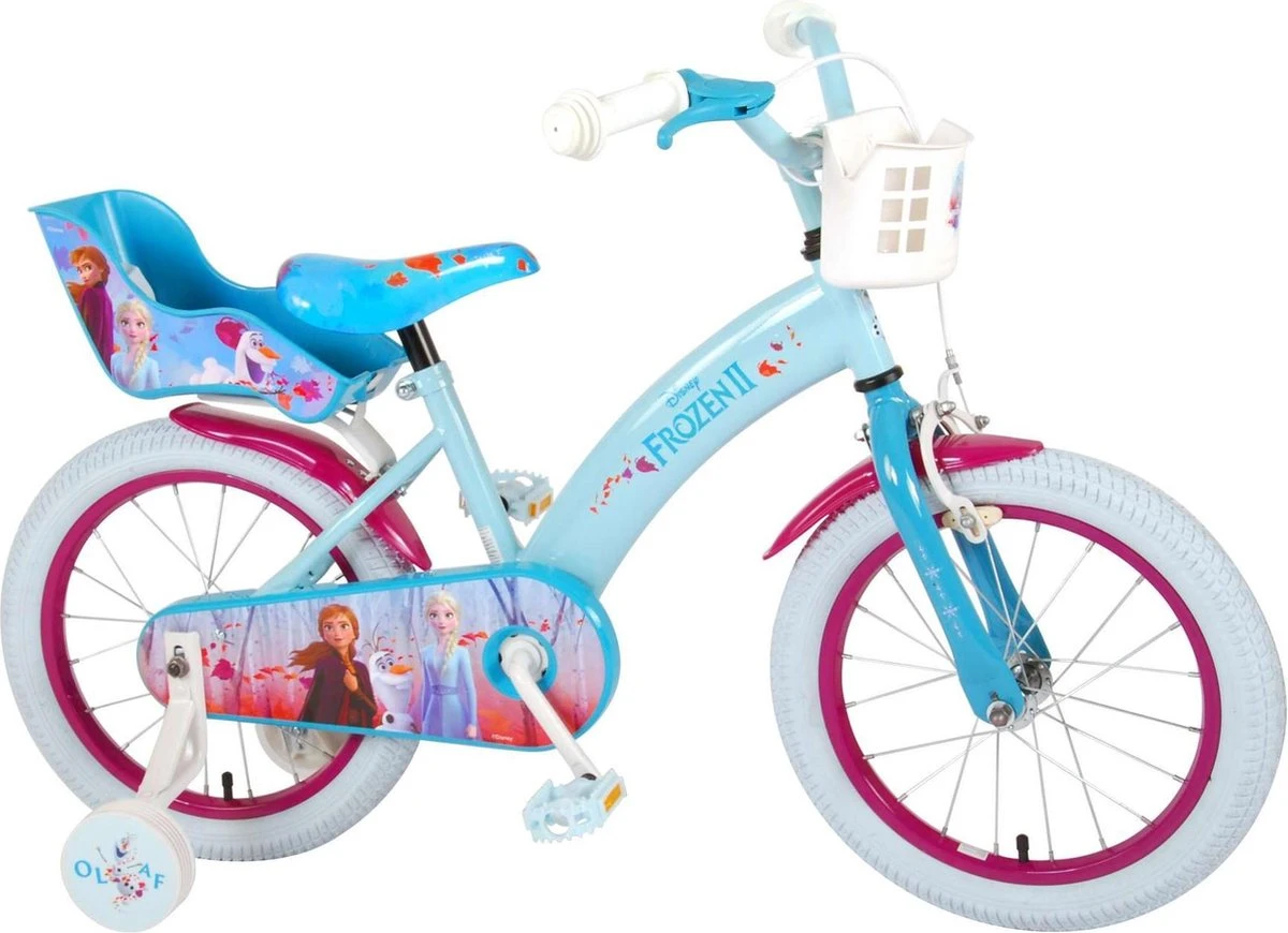 Volare Disney Frozen 2 - Kinderfiets - Meisjes - 16 Inch - Blauw/Paars - Afbeelding 6