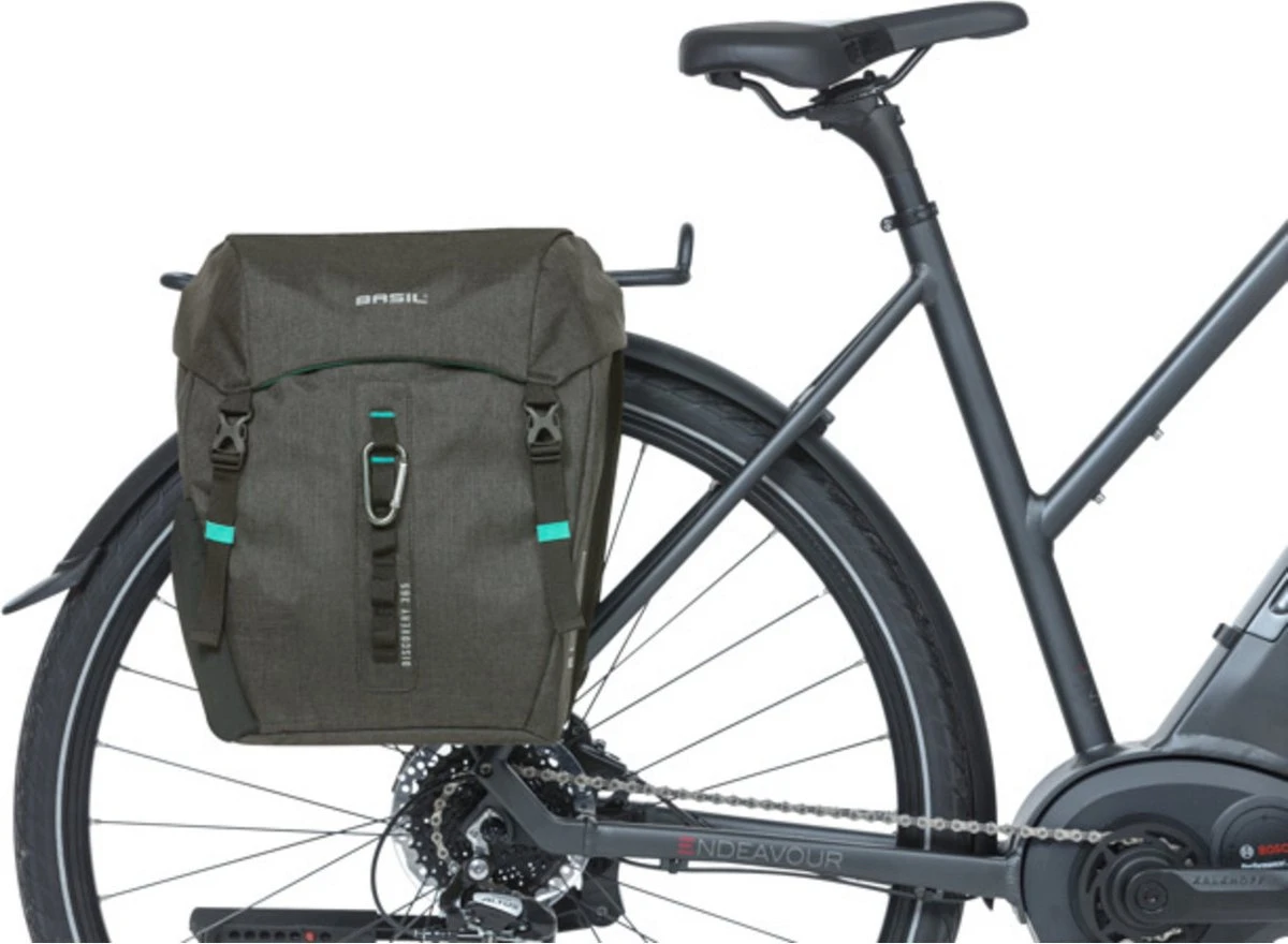 Basil Discovery Dubbele Fietstas - Zwart - 18 Liter - Afbeelding 2