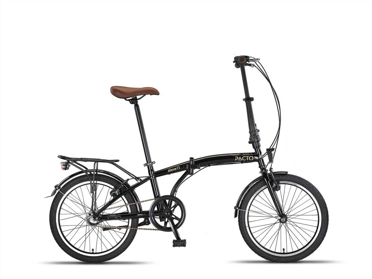 PACTO ELEVEN FOLDING BIKE BLACK/GOLD 3v VOUWFIETS PLOOIFIETS