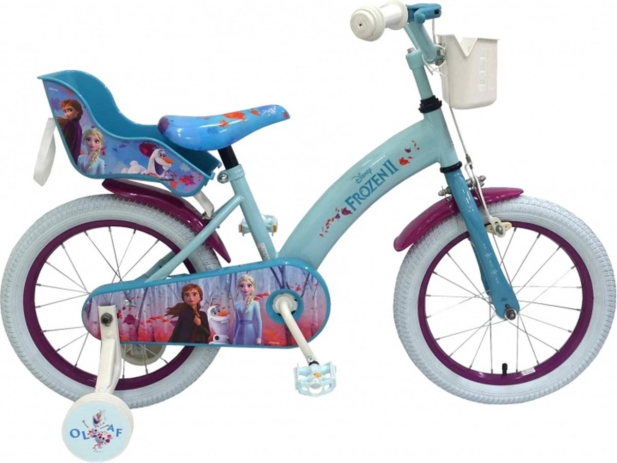 Volare Disney Frozen 2 - Kinderfiets - Meisjes - 16 Inch - Blauw/Paars - Afbeelding 5