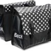 Beck Classic Dubbele Fietstas - 46 Liter - White Small Dots