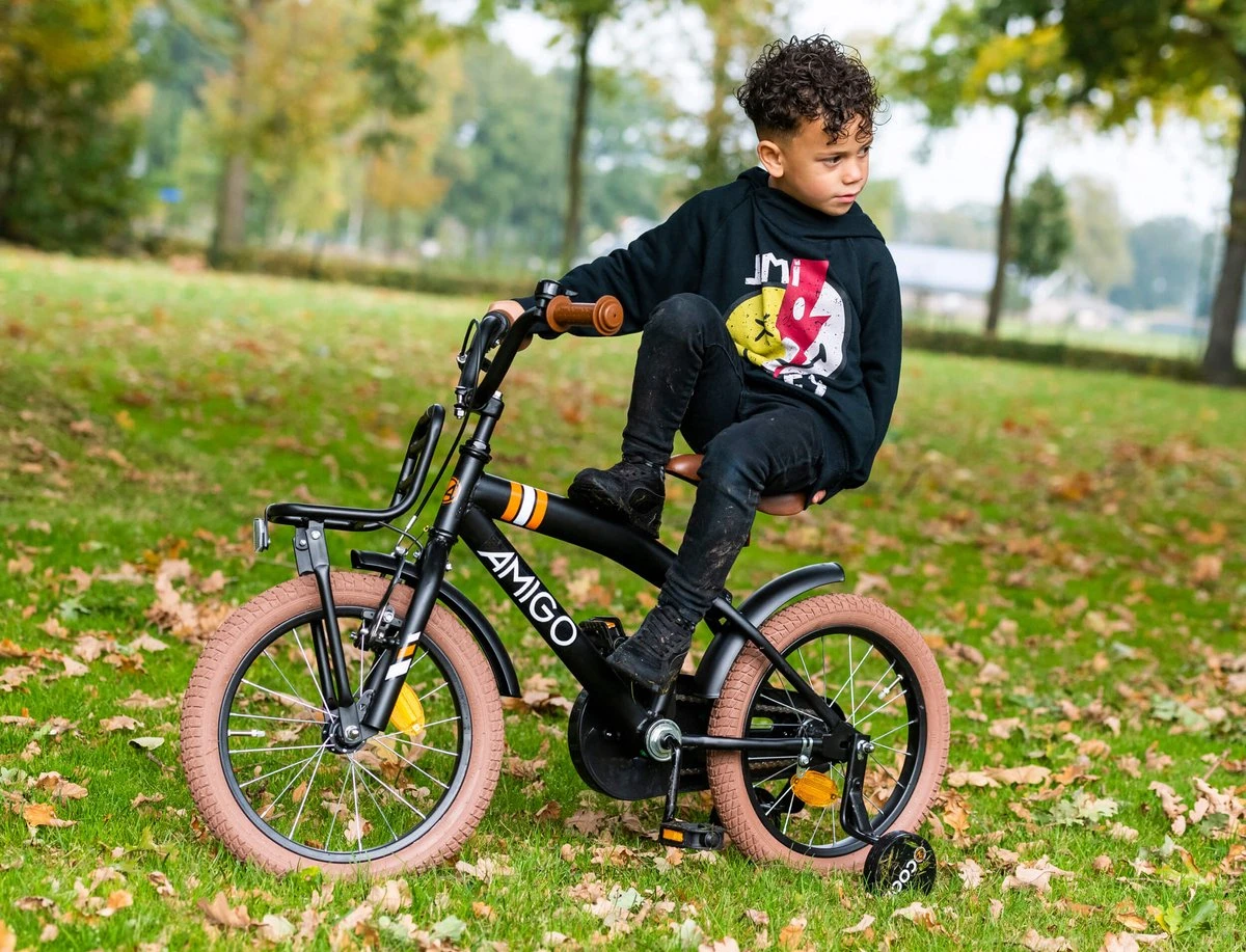 Amigo 2Cool Jongensfiets - Kinderfiets 16 Inch - Matzwart - Afbeelding 6