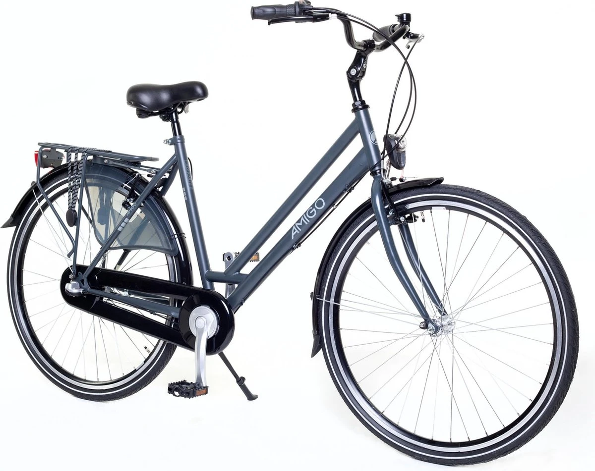 Amigo Bright - Damesfiets 28 Inch - Fiets Met 3 Versnellingen - Antraciet - Afbeelding 2