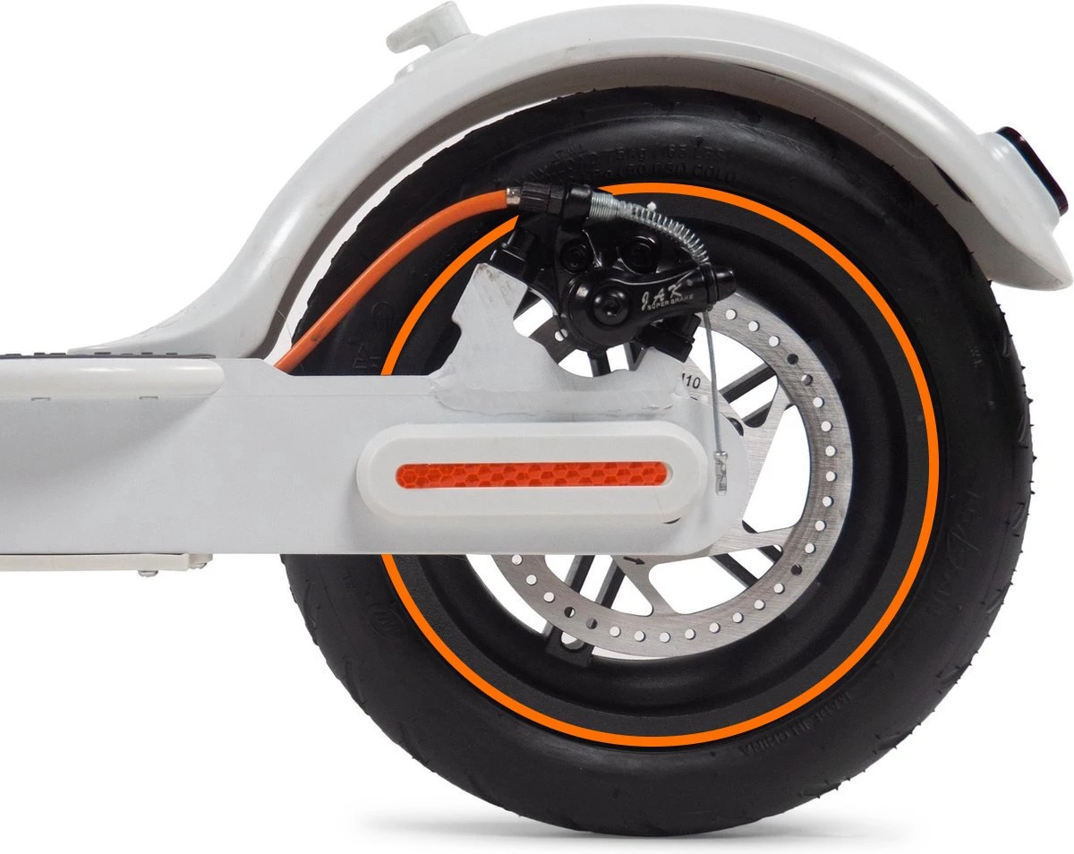 IZINQ PRO250 - Elektrische Step - Topsnelheid 30 Km/u - 30/35 Km Actieradius - 8.5" Luchtbanden - Lithium 7.8Ah 36V Accu - Wit/Oranje - Electric Scooter - Volwassenen En Kinderen - Met App - Afbeelding 4