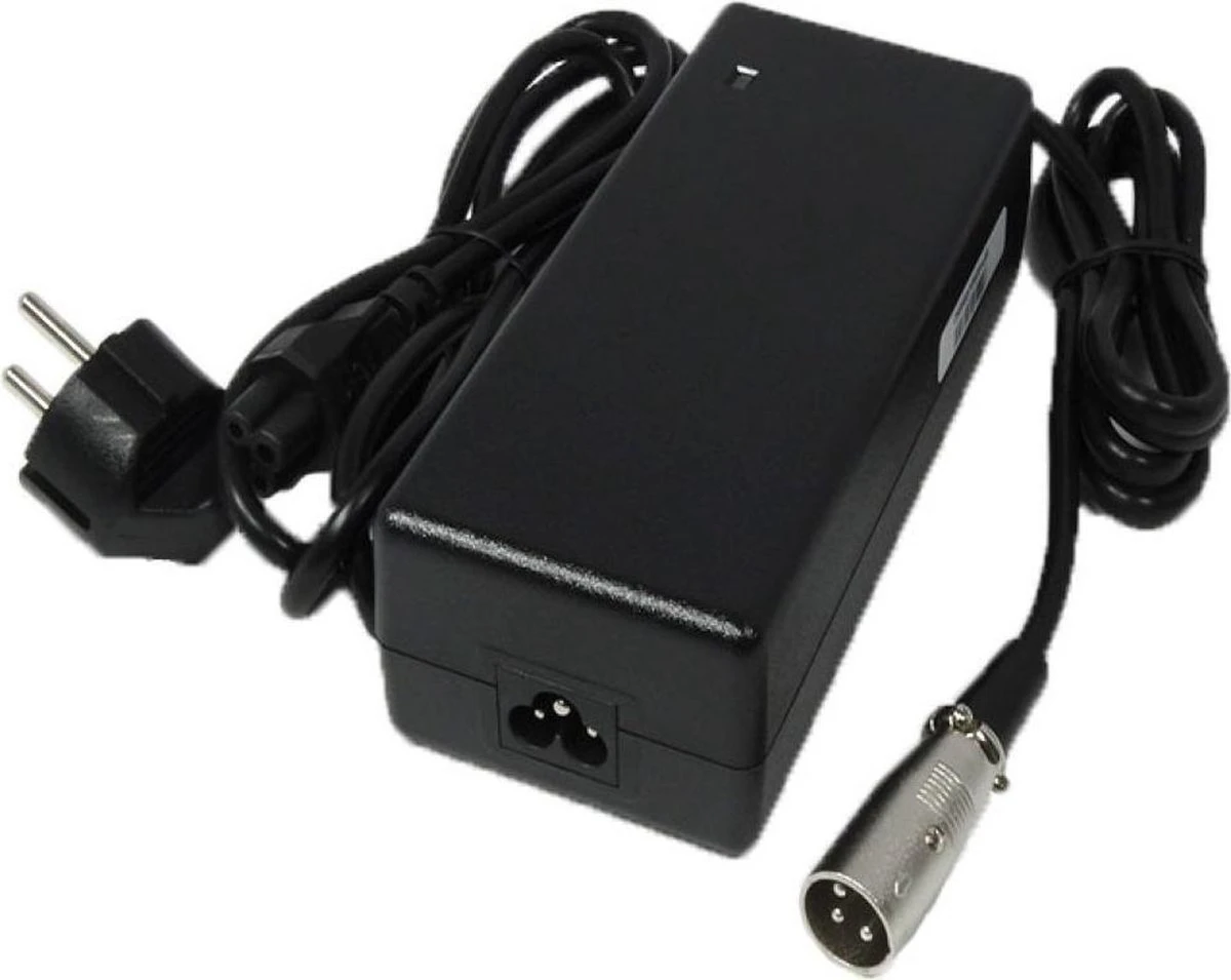 Universele Fietsaccu Lader - Elektrische Fietsoplader - 36V - 2A - Met XLR 3 Pins Stekker - Afbeelding 2