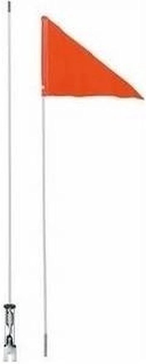 Fietsvlag Icetoolz Oranje Met Fiberglas - Deelbare Stang 150 Cm