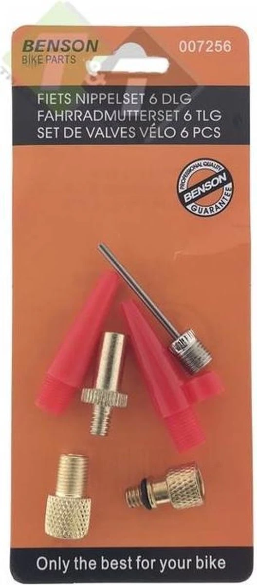 Benson Verloopnippel Set Alle Fietsventielen - Ballen - Luchtbed - 6 Delig - Afbeelding 11