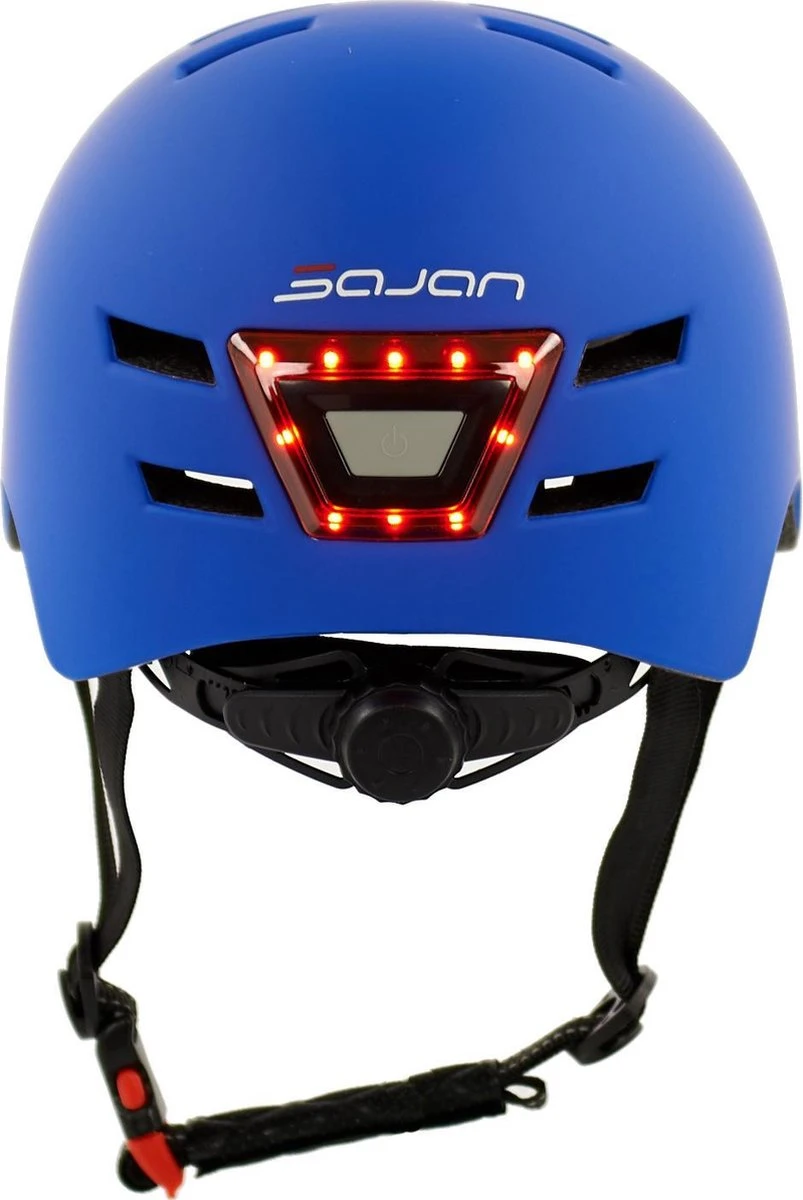 Sajan Fietshelm - Skatehelm Helm Mat-Blauw - LED Verlichting - Maat-S - Afbeelding 3