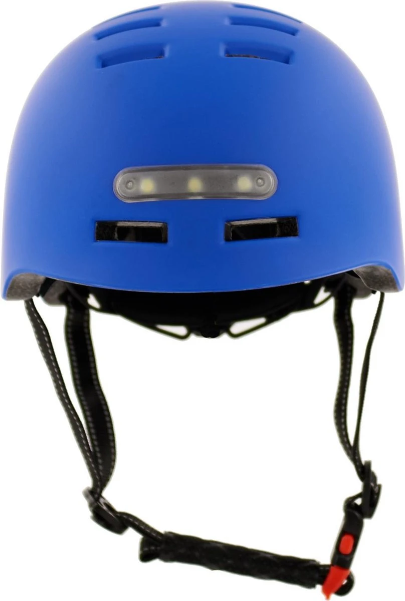 Sajan Fietshelm - Skatehelm Helm Mat-Blauw - LED Verlichting - Maat-S - Afbeelding 6