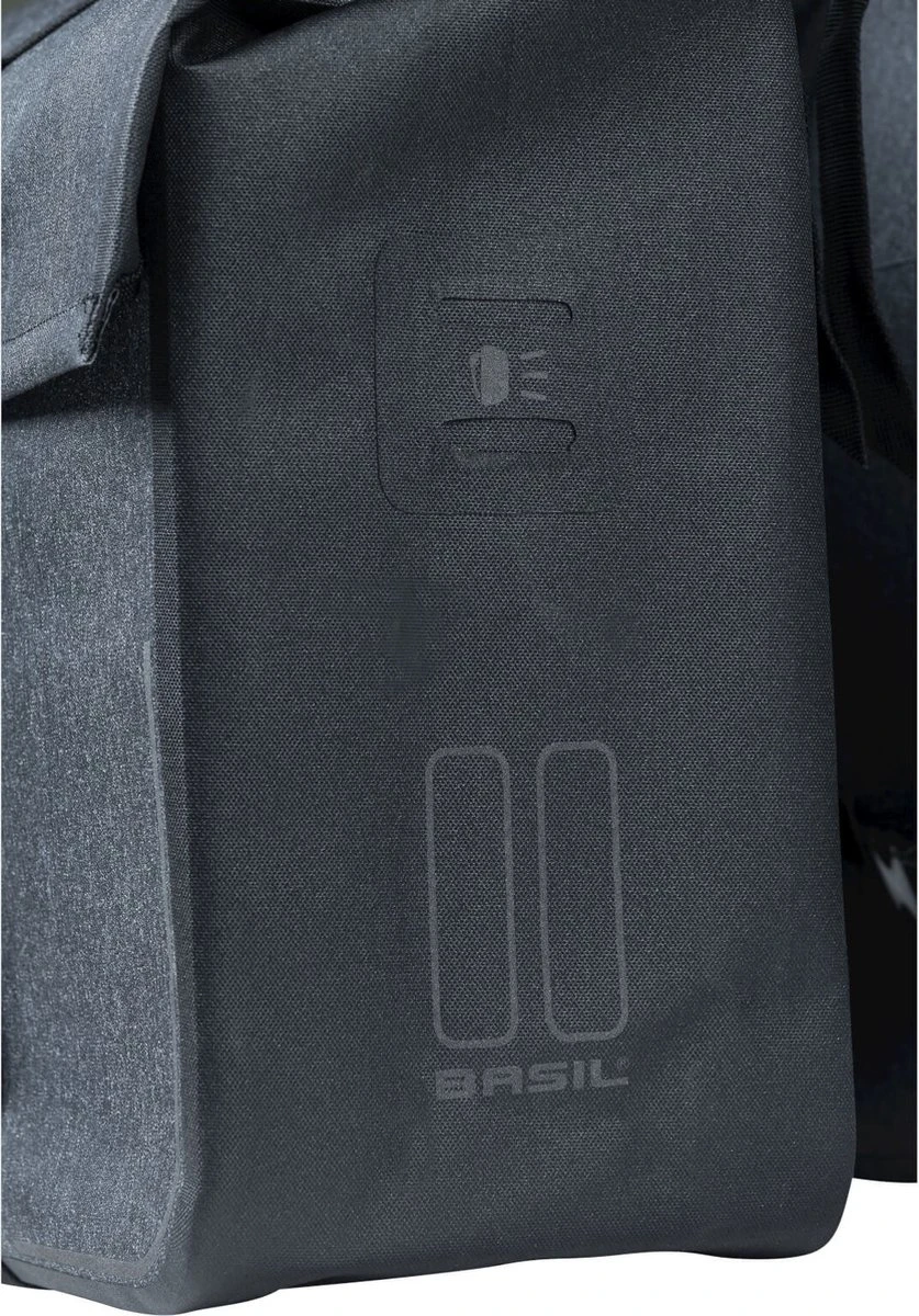 Basil Urban Dry Dubbele Fietstas - Grijs - 50 Liter - Afbeelding 5