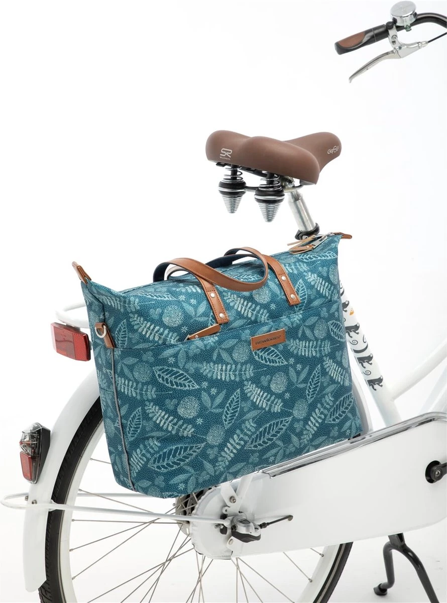 New Looxs Tendo Forest Enkele Fietstas Laptoptas Shopper - 15 Inch Laptopvak - 21 Liter - Blauw - Afbeelding 9