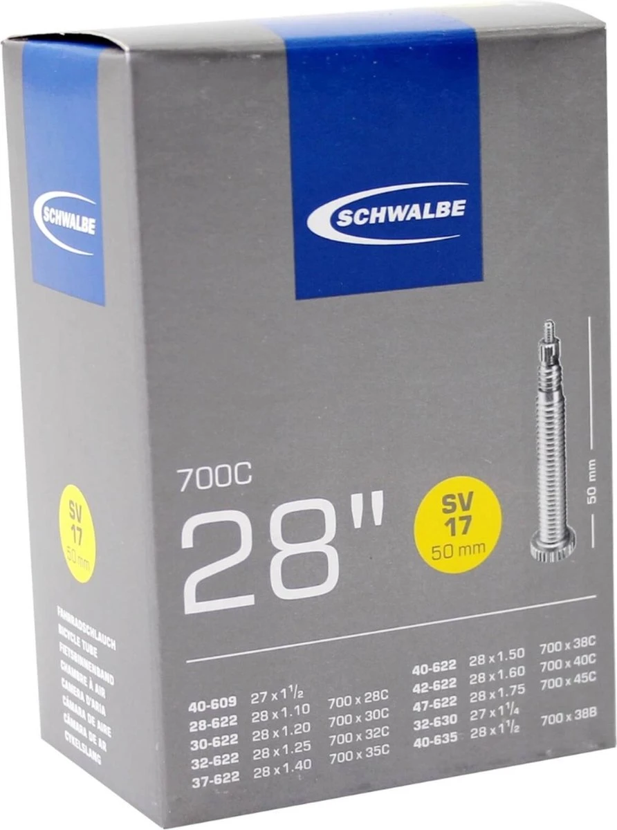 Schwalbe Binnenband - SV17 - 28 Inch X 1.10 - 1.75 - Frans Ventiel - 50mm