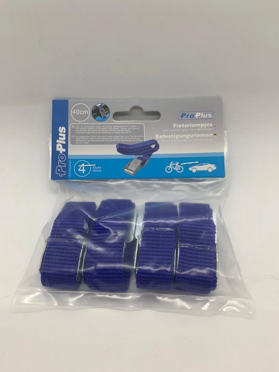 PROPLUS Pro Plus Fietsriempjes Met Metalen Gesp - Fietsendrager - 4 Stuks - Afbeelding 3