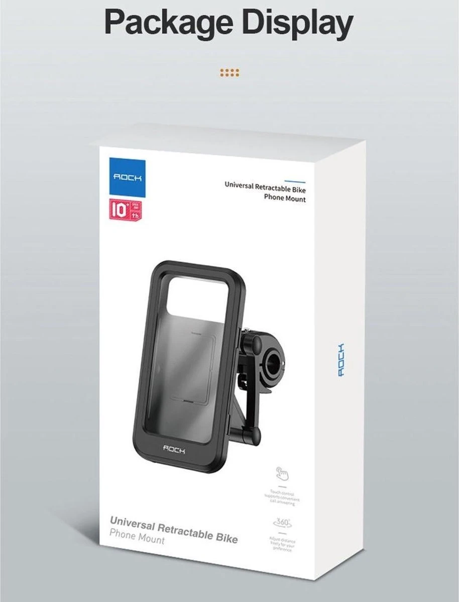 ROCK Waterbestendige Fiets Telefoonhouder Smartphones 4.5 Tot 6.7 Inch 3D Waterdicht Bescherming - Afbeelding 12