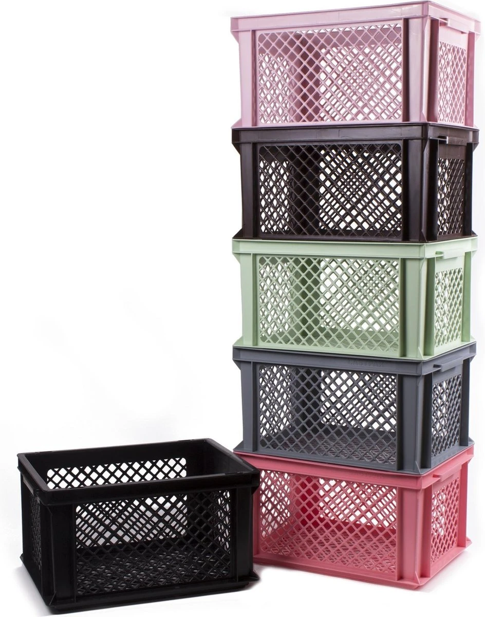 Lastpak Fietskrat Kunststof Zwart - L40 X B30 X H22 Cm - Afbeelding 2